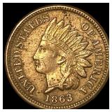 1863 Copper-Nickel Indian Head Cent CHOICE AU