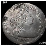 1807 Draped Bust Dime NEARLY UNCIRCULATED