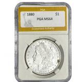 1880 Morgan Silver Dollar PGA MS64
