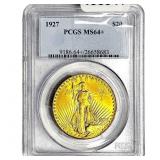 1927 $20 Gold Double Eagle PCGS MS64+