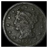 1845 Braided Hair Large Cent HIGH GRADE