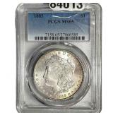 1885 Morgan Silver Dollar PCGS MS65