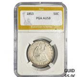 1853 Seated Liberty Half Dollar PGA AU58