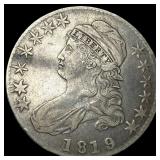1819 Capped Bust Half Dollar NEARLY UNCIRCULATED