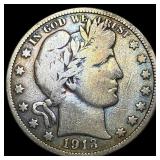 1913 Silver Barber Half Dollar LIGHTLY CIRCULATED