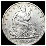 1855-O Silver Half Dollar CLOSELY UNCIRCULATED