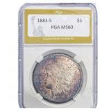 1883-S Morgan Silver Dollar PGA MS60