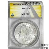 1883-O Morgan Silver Dollar ANACS MS63