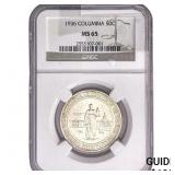 1936 Columbia Half Dollar NGC MS65