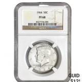 1964 Kennedy Half Dollar NGC PF68