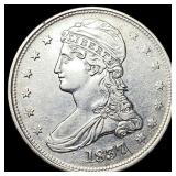 1837 Capped Bust Half Dollar NEARLY UNCIRCULATED