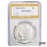 1900-O/CC Morgan Silver Dollar PGA MS64
