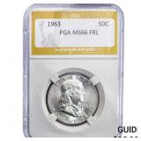1963 Franklin Half Dollar PGA MS66 FBL