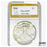 1988 American Silver Eagle PGA MS70