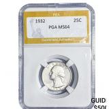 1932 Washington Silver Quarter PGA MS64