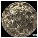 1802 Mexico Silver 8 Reales Chopmarked NEARLY UNCI