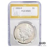 1926-D Silver Peace Dollar PGA MS65