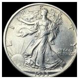 1933-S Silver Walking Liberty Half Dollar UNCIRCUL