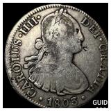 1803 Mexico Silver 8 Reales NEARLY UNCIRCULATED