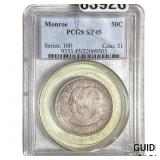 1923 Monroe Half Dollar PCGS XF45