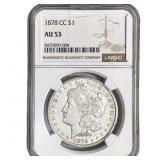 1878-CC Morgan Silver Dollar NGC AU53