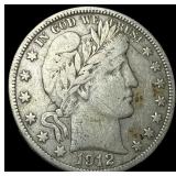 1912-D Silver Barber Half Dollar LIGHTLY CIRCULATE