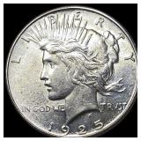 1925 Silver Peace Dollar CLOSELY UNCIRCULATED