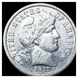 1911-D Silver Barber Dime CLOSELY UNCIRCULATED
