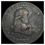 1795 Lackington's Finsbury Square Halfpenny Token