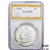 1878 Morgan Silver Dollar PGA MS65