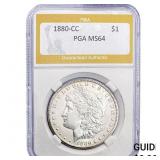 1880-CC Morgan Silver Dollar PGA MS64