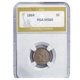 1864 Indian Head Cent PGA MS64