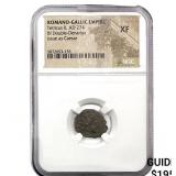 Romano-Gallic Tetricus II, AD 274 BI Dbl-Denarius