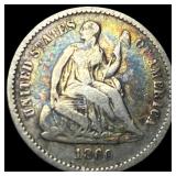 1860 Silver Half Dime LIGHTLY CIRCULATED