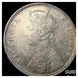1891 India Silver Rupee UNCIRCULATED