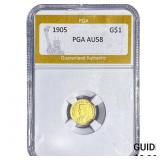 1905 Lewis & Clark Rare Gold Dollar PGA AU58