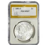 1881-S Morgan Silver Dollar PGA MS67