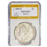 1899-O Morgan Silver Dollar PGA AU53 Micro O
