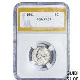 1941 Jefferson Nickel PGA PR67