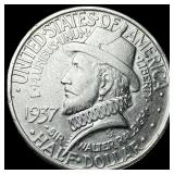 1937 Silver Half Dollar Roanoke Commemorative NEAR