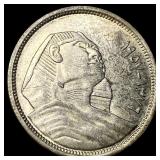 1957 Egypt Silver 5 Piastres UNCIRCULATED