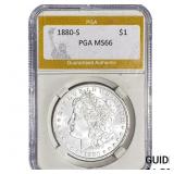 1880-S Morgan Silver Dollar PGA MS66