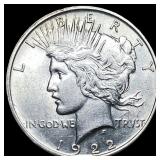 1922 Silver Peace Dollar CLOSELY UNCIRCULATED