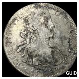 1808 Mexico Silver 8 Reales NEARLY UNCIRCULATED