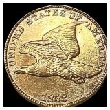 1858 Copper-Nickel Flying Eagle Cent CLOSELY UNCIR