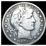 1904-S Silver Barber Half Dollar LIGHTLY CIRCULATE