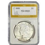 1935 Silver Peace Dollar PGA MS64