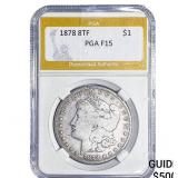 1878 8TF Morgan Silver Dollar PGA F15