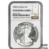 1190-S Silver Eagle NGC PF69 Ultra Cameo