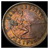 1903 Philippines Half Centavo UNCIRCULATED